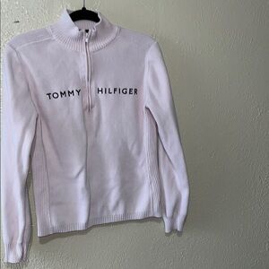 Tommy Hilfiger Light Pink Half-Zip Knit Pullover